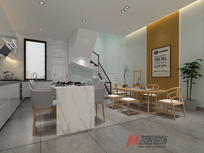 臺州市天嶺·春江花苑北歐風格別墅裝修案例